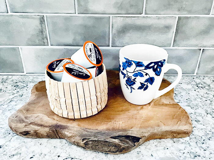 Wooden Clothespin Basket