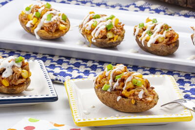 BBQ Chicken Potato Skins