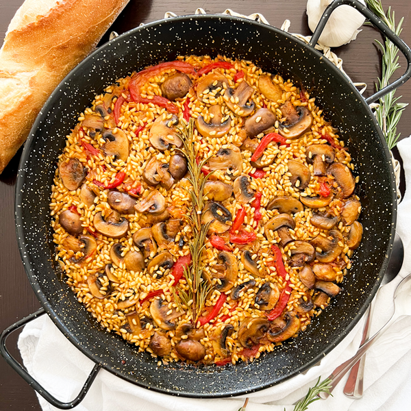 Paella-style Mushroom & Pepper Rice | Authentic Flavors & Done In 40 Minutes
