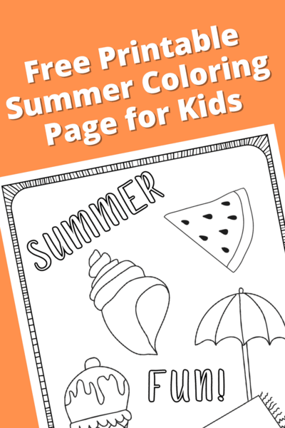 Free Printable Summer Coloring Page For Kids