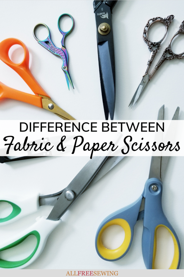 Image shows the What's the Difference Between Fabric Scissors and Paper Scissors? pin.