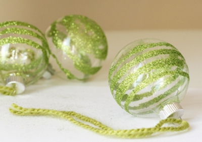 Glass Glitter Ornaments