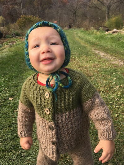 Mairzy Doats Knit Baby Cardigan Pattern