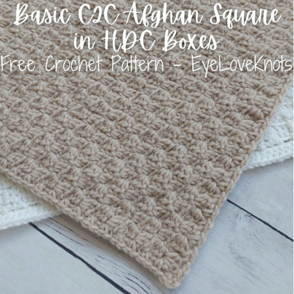 Basic C2c Afghan Square In Hdc Boxes