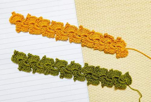 Leaf Bunch Crochet Bookmark 