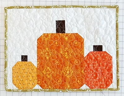 Quilted Pumpkin Placemat Pattern