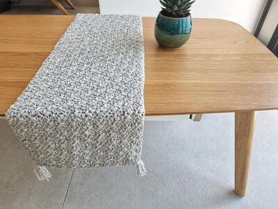 Boho Crochet Table Runner