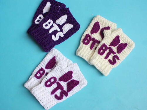 New Handmade Bts Gloves For Adult Kids 