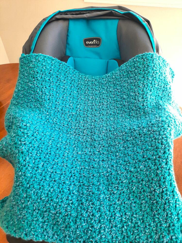 Easy Crochet Baby Car Seat Blanket | AllFreeCrochet.com easy-crochet-baby-car-seat-blanket-allfreecrochet-com