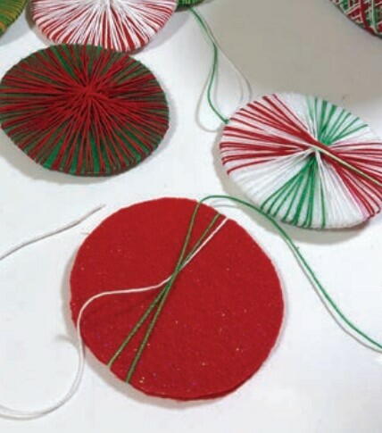 No-Sew Wrapped Thread Ornaments - thread wrapping