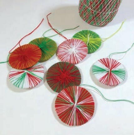 No-Sew Wrapped Thread Ornaments - finished