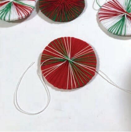 No-Sew Wrapped Thread Ornaments - thread wrapping