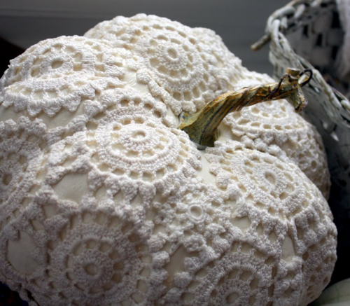 Vintage Doily Pumpkins