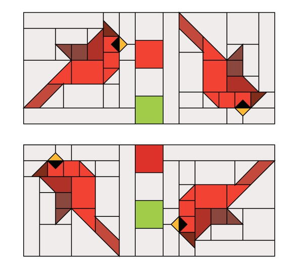 Winter Cardinal Quilt Pattern Free | AllFreeSewing.com winter-cardinal-quilt-pattern-free-allfreesewing-com