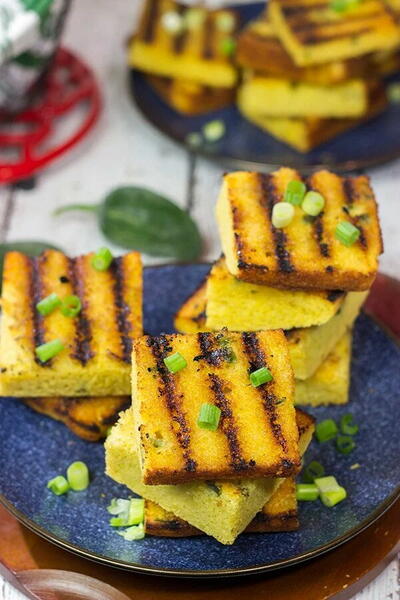 Sweet and Spicy Grilled Jalapeno Cornbread