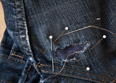 FIX Holes in Jeans in 5 Minutes or Less, Repair Ripped and Torn Jeans