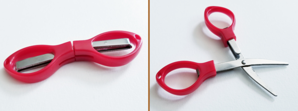 Image shows retractable travel scissors.