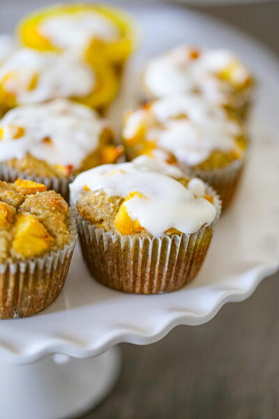 Gf Southern Peaches And Cream Muffins
