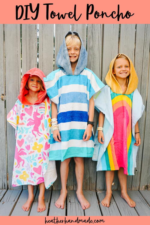 Easy Diy Towel Poncho For Kids