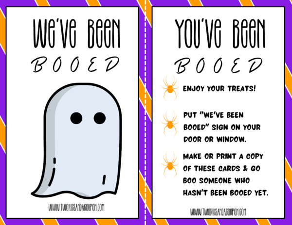 Free You’ve Been Booed Printable For Halloween