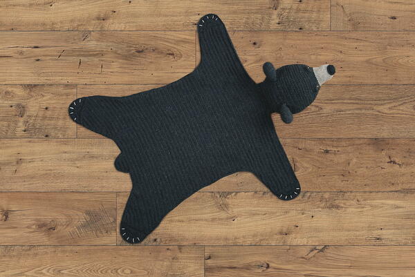 Black Bear Rug By Vanessa Mooncie