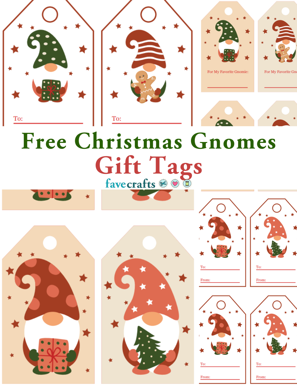 Free Printable Gnome Gift Tags | FaveCrafts.com