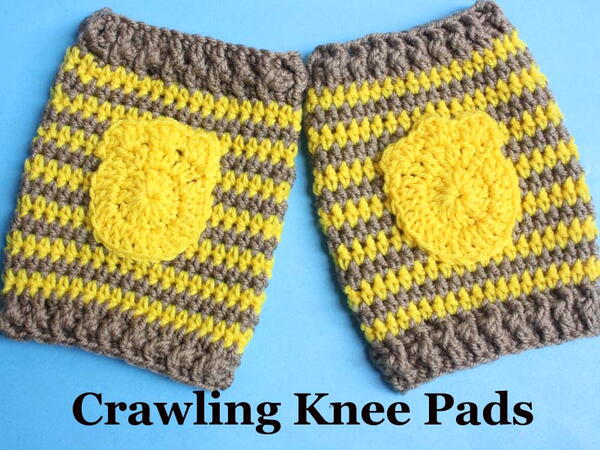 Crochet Baby Infant Crawling Knee Pads/super Fast Baby Handmade Kneepads