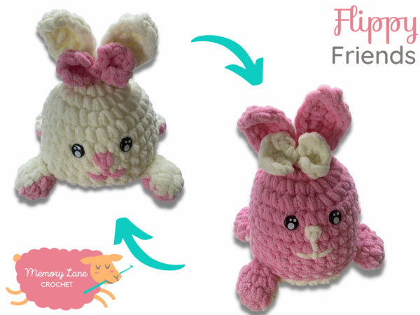 Reversible Bunny Amigurumi - Flippy Friends 