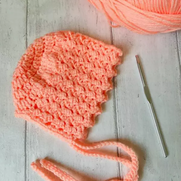 Crochet Sprig Baby Bonnet 