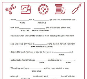 Fun Sewing-Themed Mad Libs Printable | FaveCrafts.com