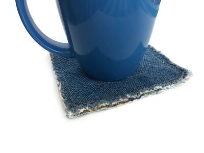 DIY Rustic Recycled Jeans Coasters