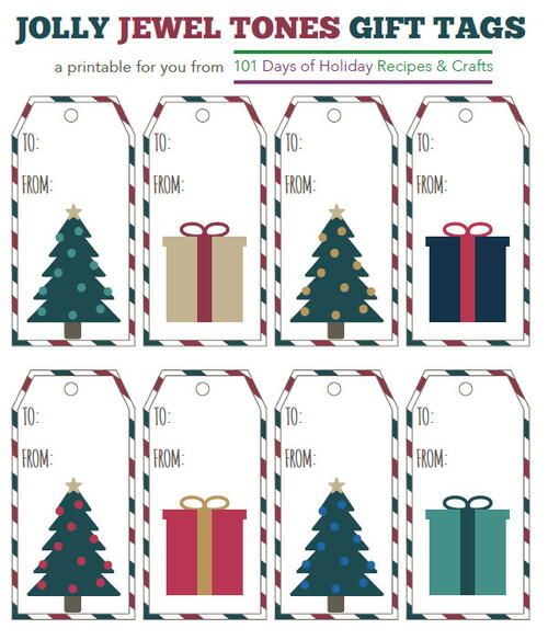 Jolly Jewel Tones Printable Gift Tags