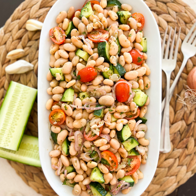 White Bean & Cucumber Salad | Healthy & Refreshing 15 Minute Recipe