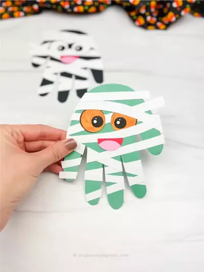 Handprint Mummy Craft For Kids