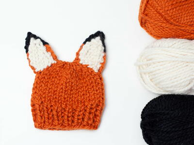 Fox Ears Hat Children Baby Halloween Costume Animal Toque Beanie