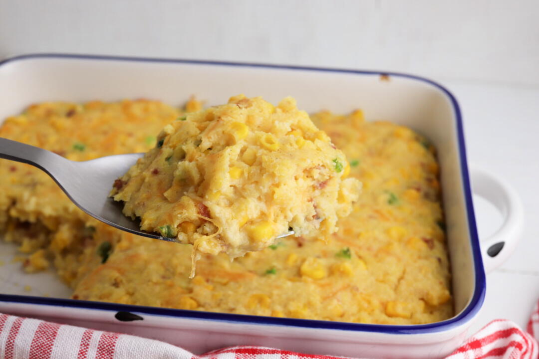 Jalapeno Cheddar Cornbread Casserole