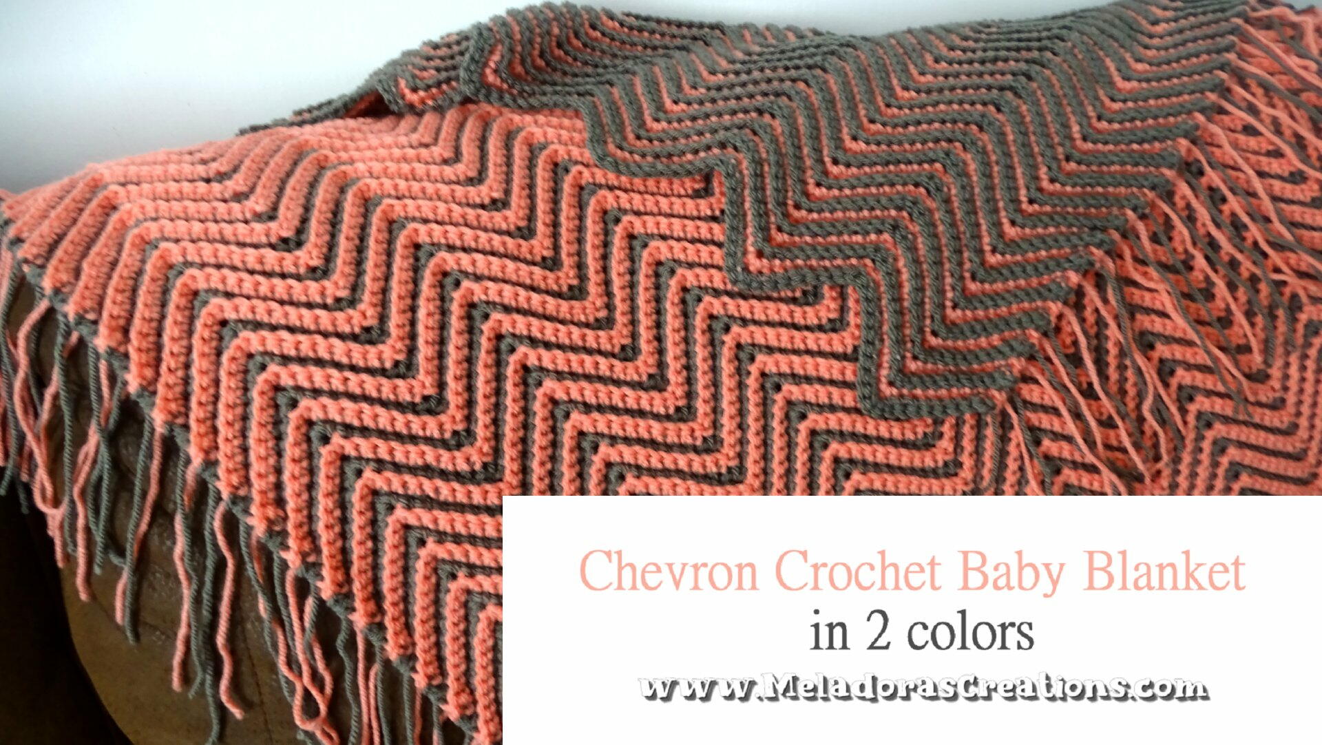 Chevron Crochet Double Sided Baby Blanket