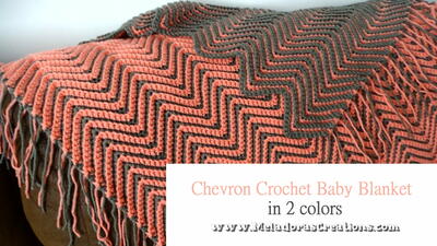 Chevron Crochet Double Sided Baby Blanket