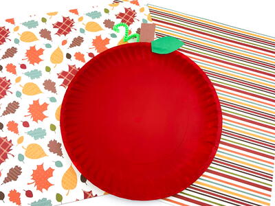 Fall Paper Plate Apple Craft