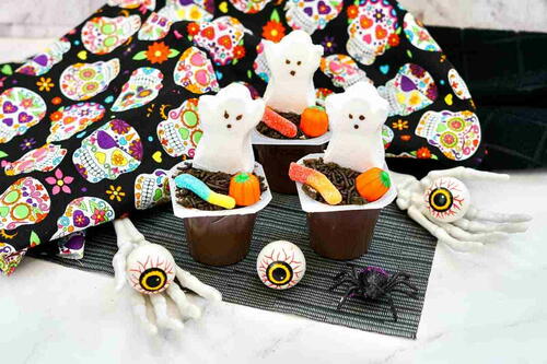Haunted Halloween Pudding Cups