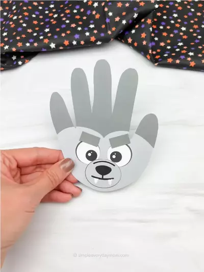 Handprint Werewolf Craft For Kids