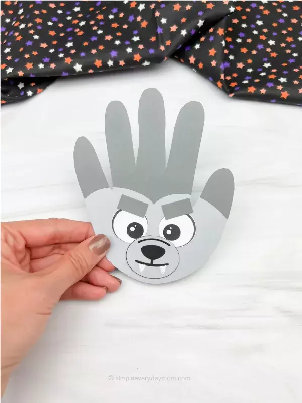 Handprint Werewolf Craft For Kids | AllFreeKidsCrafts.com
