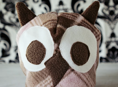 Adorable Owl Fleece Hat Sewing Pattern