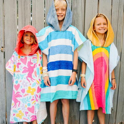 Easy DIY Towel Poncho For Kids