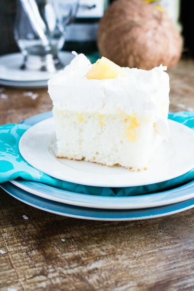 Pina Colada Poke Cake