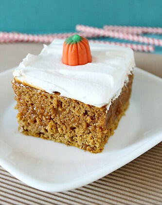 Pumpkin Spice Poke Cake