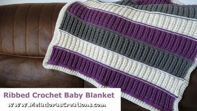 Ribbed Crochet Baby Blanket