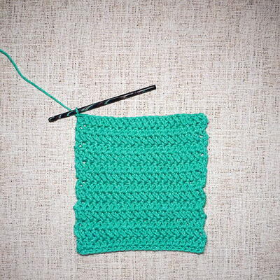 Herringbone Double Crochet Section