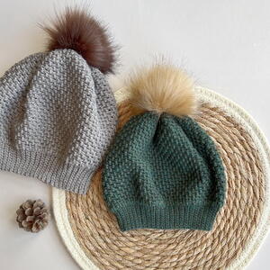 Herringbone Moss Stitch Hat