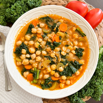 Spicy Chickpea Stew With Kale | Super Healthy And Packed With Goodness